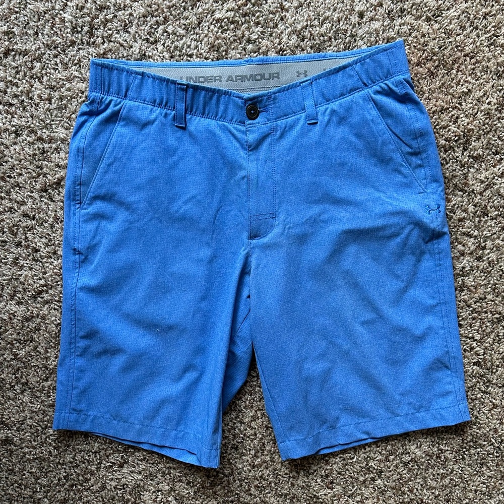 Blue *UNDER ARMOUR Loose Heat Gear* double logo casual golf ⛳️ men’s shorts - 34